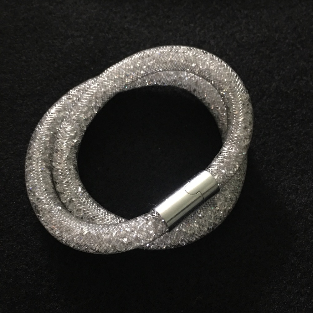 Swarovski Stardust Silver Tone Wrap Bracelet